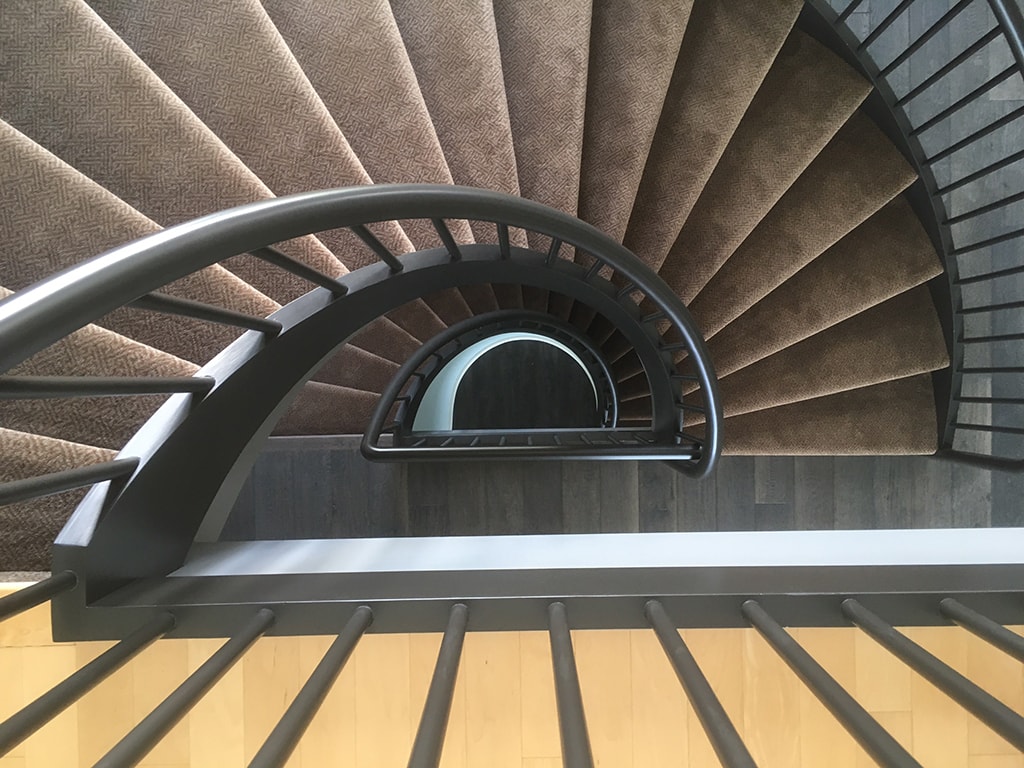 Interior Spiral Staircase Overhead