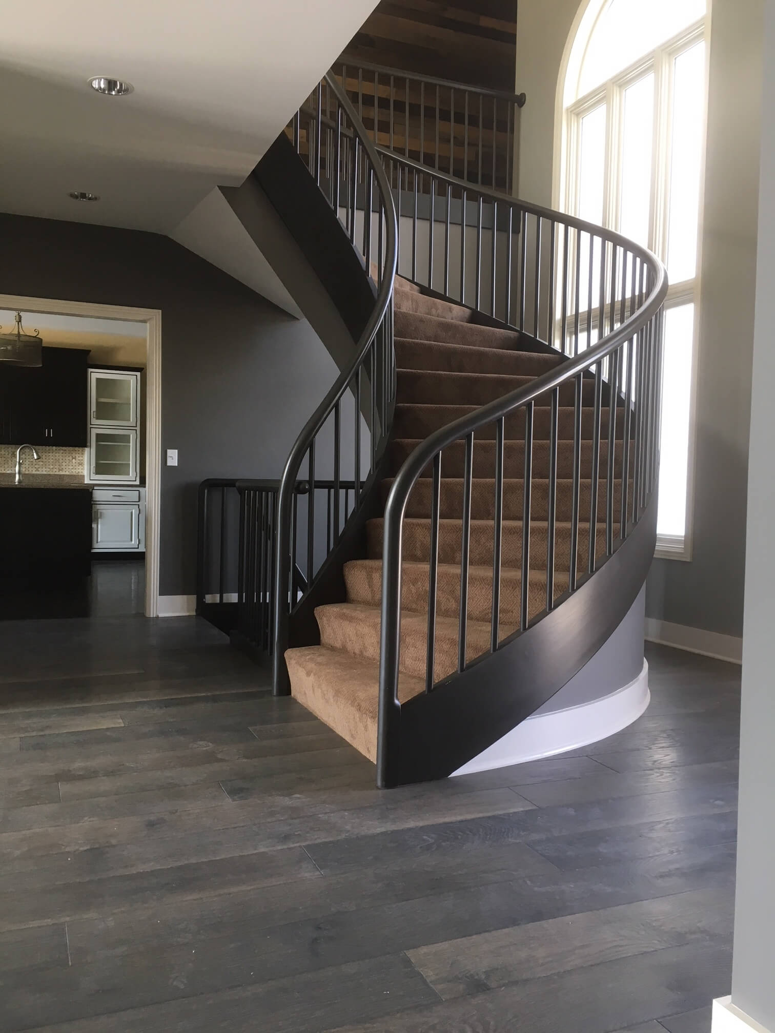 Curved Black Bannister